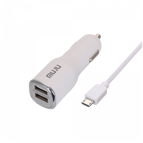 MUJU MJ-C05 ЗУ авто USB + кабель Micro USB (5B,2400mA)