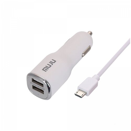 MUJU MJ-C05 ЗУ авто USB + кабель Micro USB (5B,2400mA)