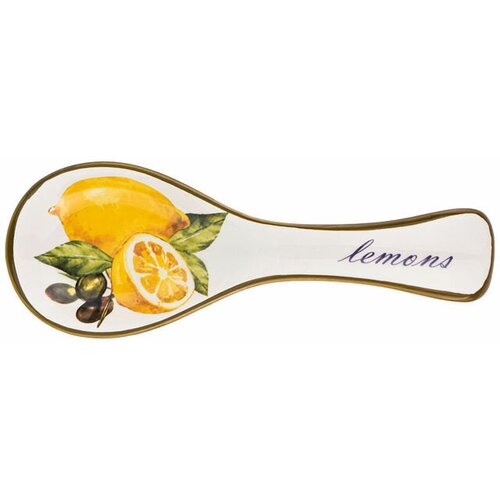 Подставка под ложку agness лемон три 25х9см керамика 861₽