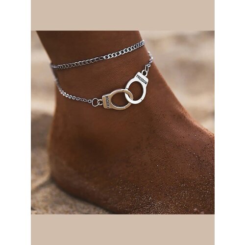 фото Браслет на ногу "наручники"/женский браслет/стильный браслет/пляжный браслет украшения со вкусом