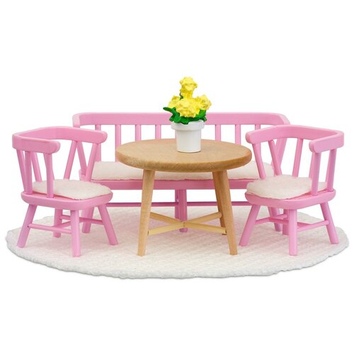 Купить Lundby Набор мебели для столовой (LB_60207900) розовый/белый, Мебель для кукол
