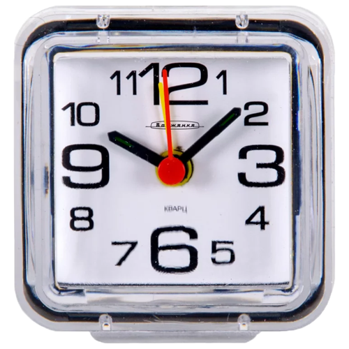Часы  настольные Волжанка ЧБ-1-001 бесцветный/черный 7 см 7 см светлый 4 см