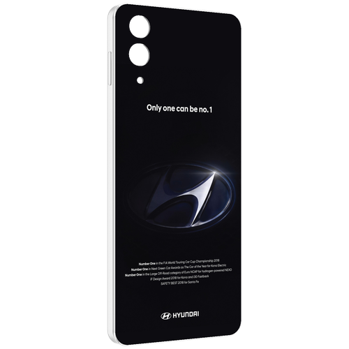 Чехол MyPads хендай hyundai 3 для Samsung Galaxy Z Flip 4 (SM-F721) задняя-панель-накладка-бампер