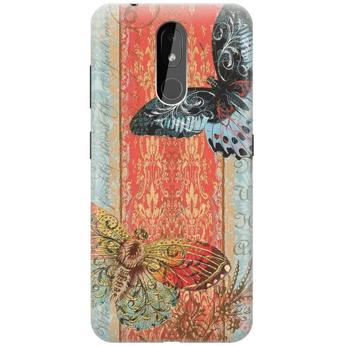 фото Re:paчехол - накладка artcolor для nokia 3.2 (2019) с принтом "две бабочки"