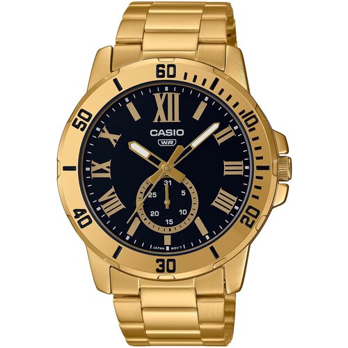 Наручные часы CASIO Collection MTP-VD200G-1B, золотой, черный casio collection mtp e145d 1b