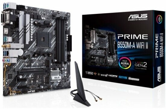 Материнская плата Asus PRIME B550M-A WIFI II (AM4, mATX)