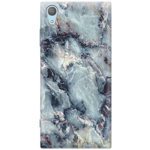 фото Re:pa накладка transparent для sony xperia xa1 plus с принтом "бледно-синий мрамор"