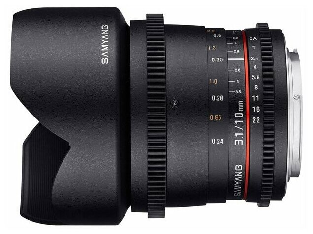 Объектив Samyang 10mm T3.1 ED AS NCS CS VDSLR II Nikon F, черный