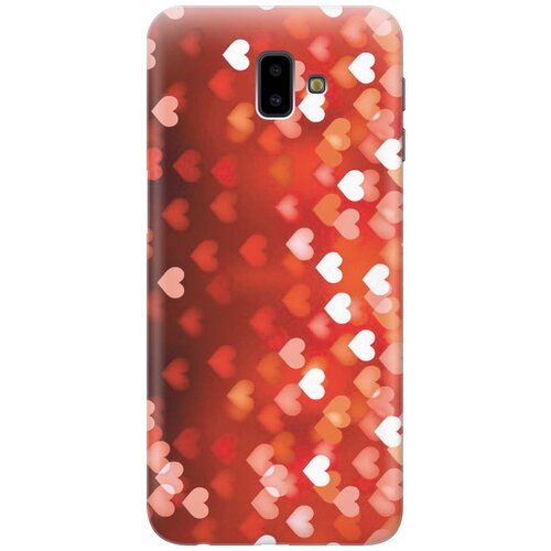 фото Gosso ультратонкий силиконовый чехол-накладка для samsung galaxy j6+ (2018) с принтом "бокэ из красных сердечек"
