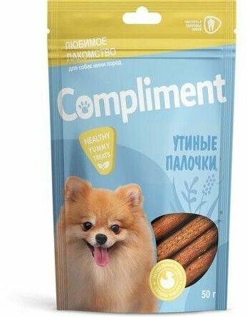 COMPLIMENT Лакомство для собак мини-пород Утиные палочки 50 гр