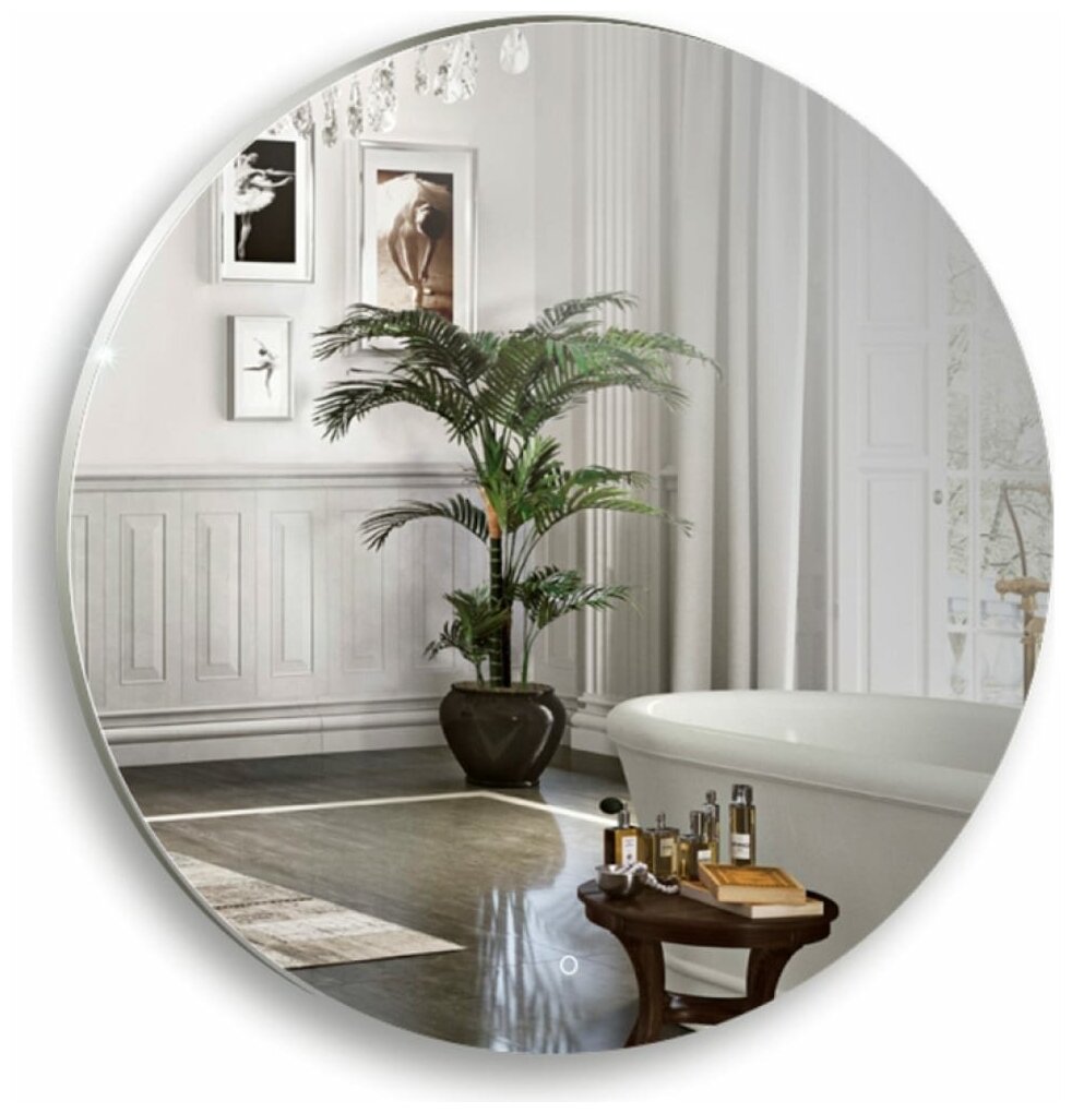 фото Зеркало Mixline Саванна-Лайт 50х50 подсветка, сенсор (550413)