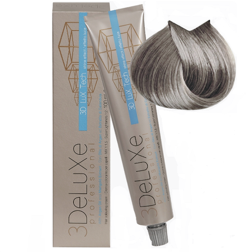 3Deluxe крем-краска для волос 3D Lux Tech, 9.11 насыщенный очень светлый блондин пепельный, 100 мл