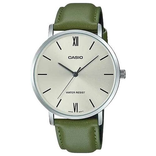 Наручные часы CASIO Collection Casio Collection MTP-VT01L-3B, хаки, серебряный casio mtp vt01l 1b