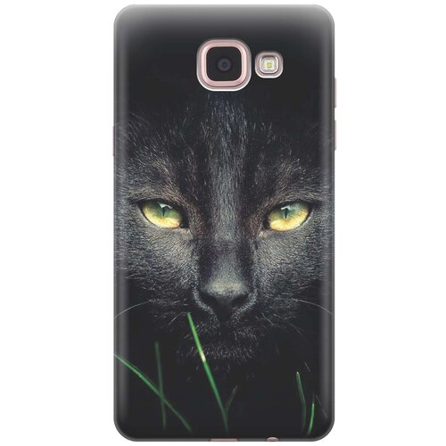 фото Cиликоновый чехол на samsung galaxy a5 (2016) / самсунг а5 2016 с принтом "кошка в темноте" gosso