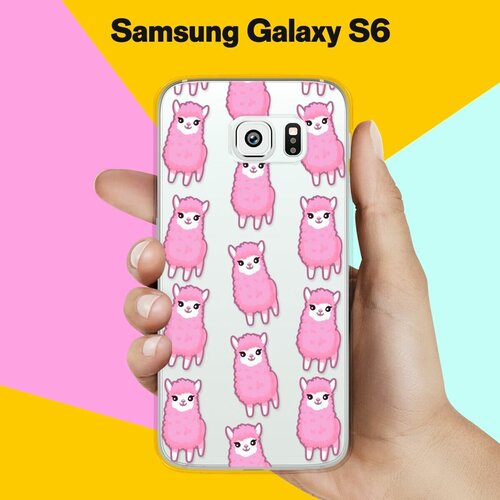 Силиконовый чехол на Samsung Galaxy S6 Ламы / для Самсунг Галакси С6