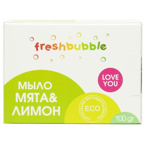 Хозяйственное мыло Freshbubble универсальное Мята и лимон 0.1 кг