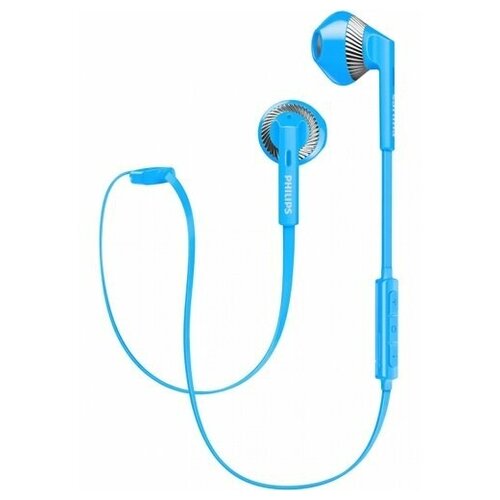Bluetooth наушники вкладыши с микрофоном Philips SHB5250BL беспроводная мобильная гарнитура голубые 278000₽
