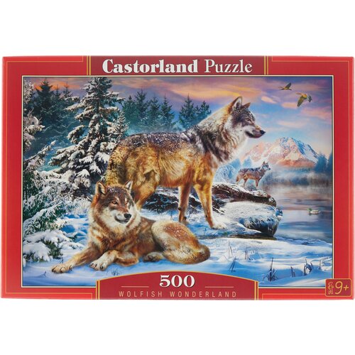 пазл castorland паровоз b 53452 500 дет разноцветный Пазл Castorland Wolfish Wonderland (B-53049), 500 дет., 47х33х5 см, разноцветный