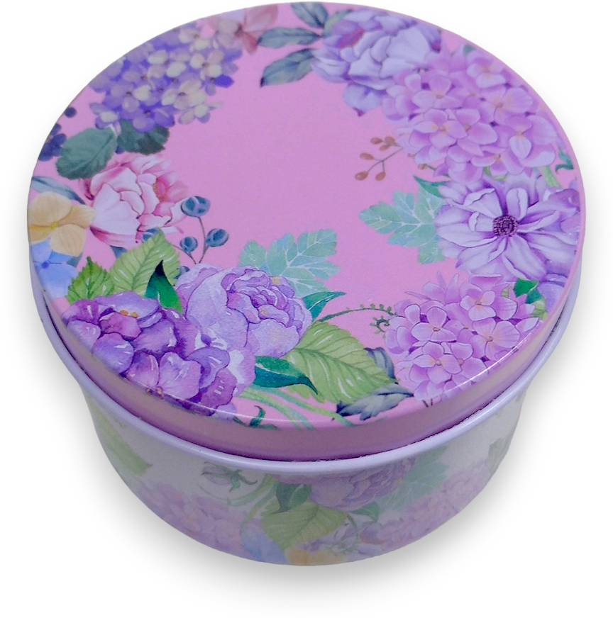 фото Шкатулка круглая металл "Пионы и сирень" 5*7,5*7,5