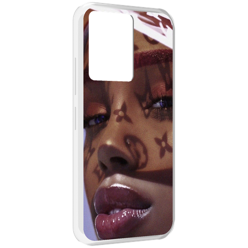 Чехол MyPads лицо девушки тень женский для Infinix Note 12 5G X671 / Note 12 Pro 5G задняя-панель-накладка-бампер