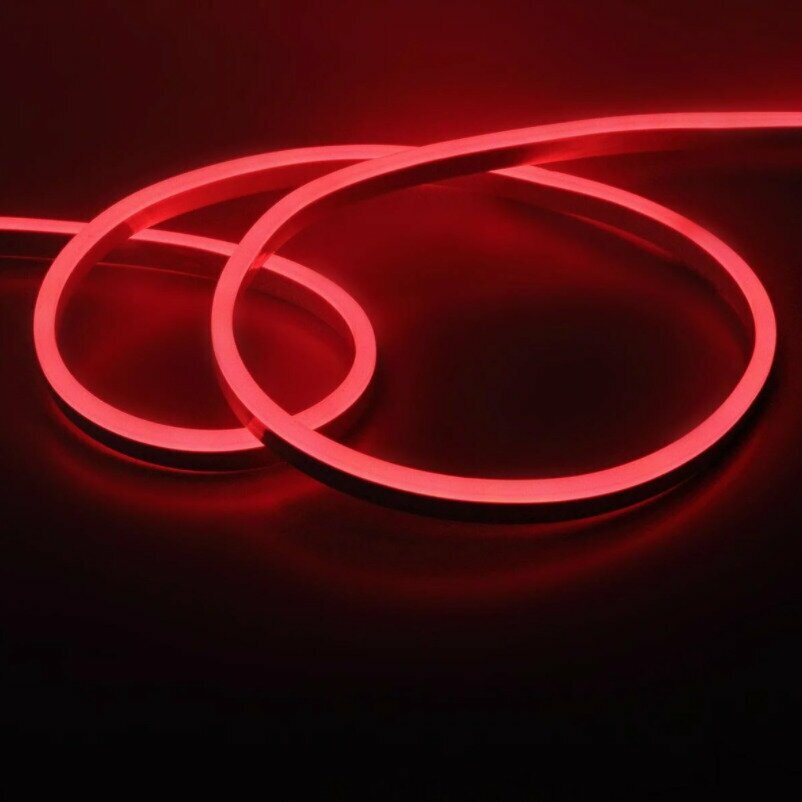 Лента светодиодная "гибкий неон" 220В Красный 1 м - фотография № 2