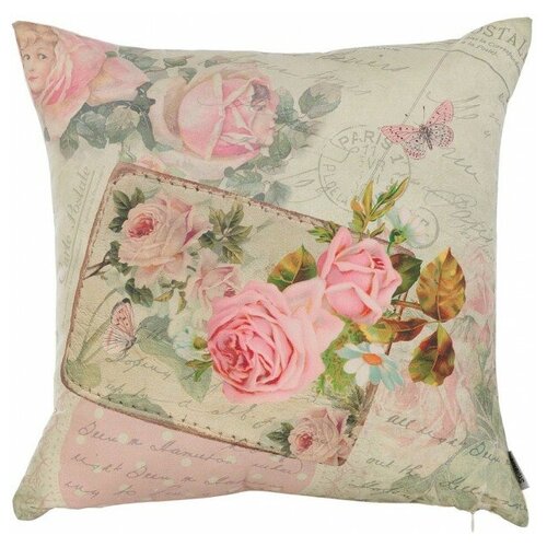 фото Чехол декоративный apolena, нежные розы, 45*45 см