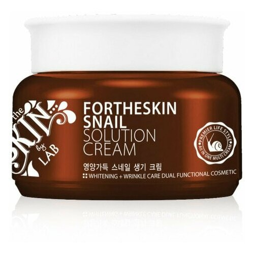 For the SKIN by LAB Крем для лица с муцином улитки Snail Solution Cream, 100 мл