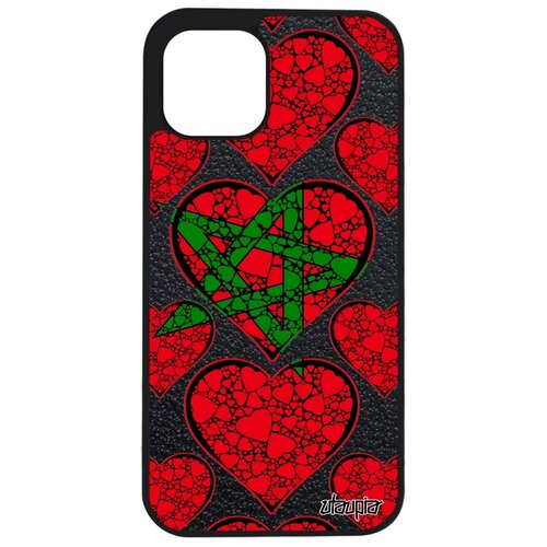 фото Чехол для apple iphone 12 pro max, "флаг марокко с сердцем" любовь туризм utaupia