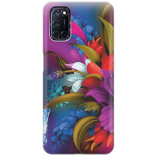фото Cиликоновый чехол на oppo a52 / a72 / оппо а52 / а72 с принтом "фантастические цветы" gosso