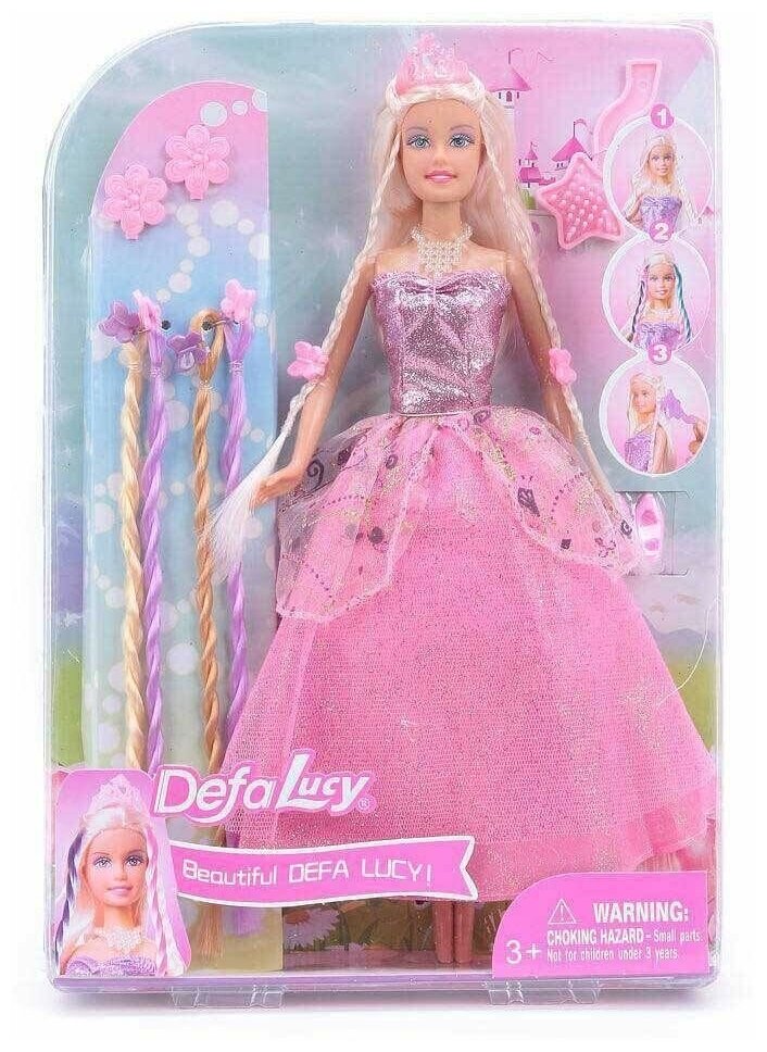 Кукла 29 см с аксессуарами для волос в блистере 8182 Defa Lucy