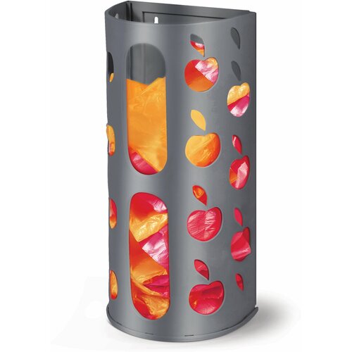 Держатель контейнер корзина APPLE для пакетов мешков бахил 375х16х13 см графит LAIMA 608367 В комплекте 1шт 458₽