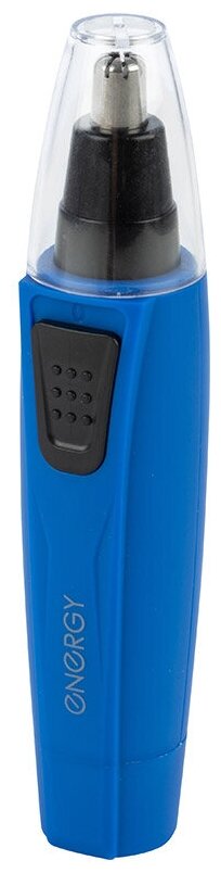 Триммер для носа и ушей, прорезиненное покрытие корпуса Soft Touch, питание от батарейки 1*АА, цвет синий