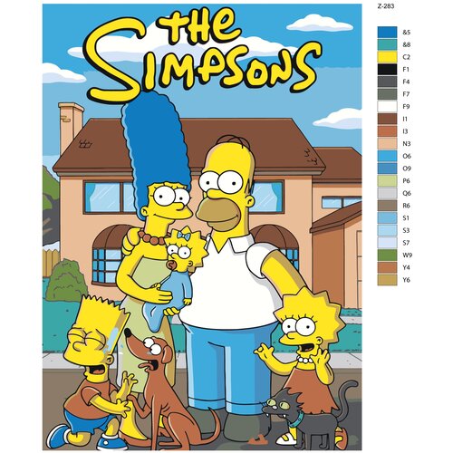 Картина по номерам Z283 Симпсоны-The Simpsons 40x60 картина по номерам симпсоны 40x60 см