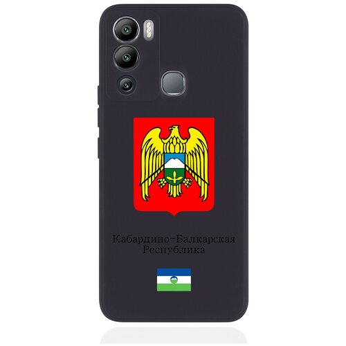 Черный силиконовый чехол для Infinix Hot 12i Герб Кабардино-Балкарской Республики черный силиконовый чехол для infinix hot 11 play черный лаковый герб кабардино балкарской республики