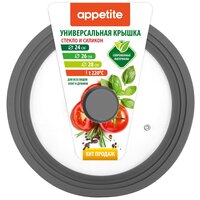 Крышка Appetite мультиразмерная 24,26,28 см серая