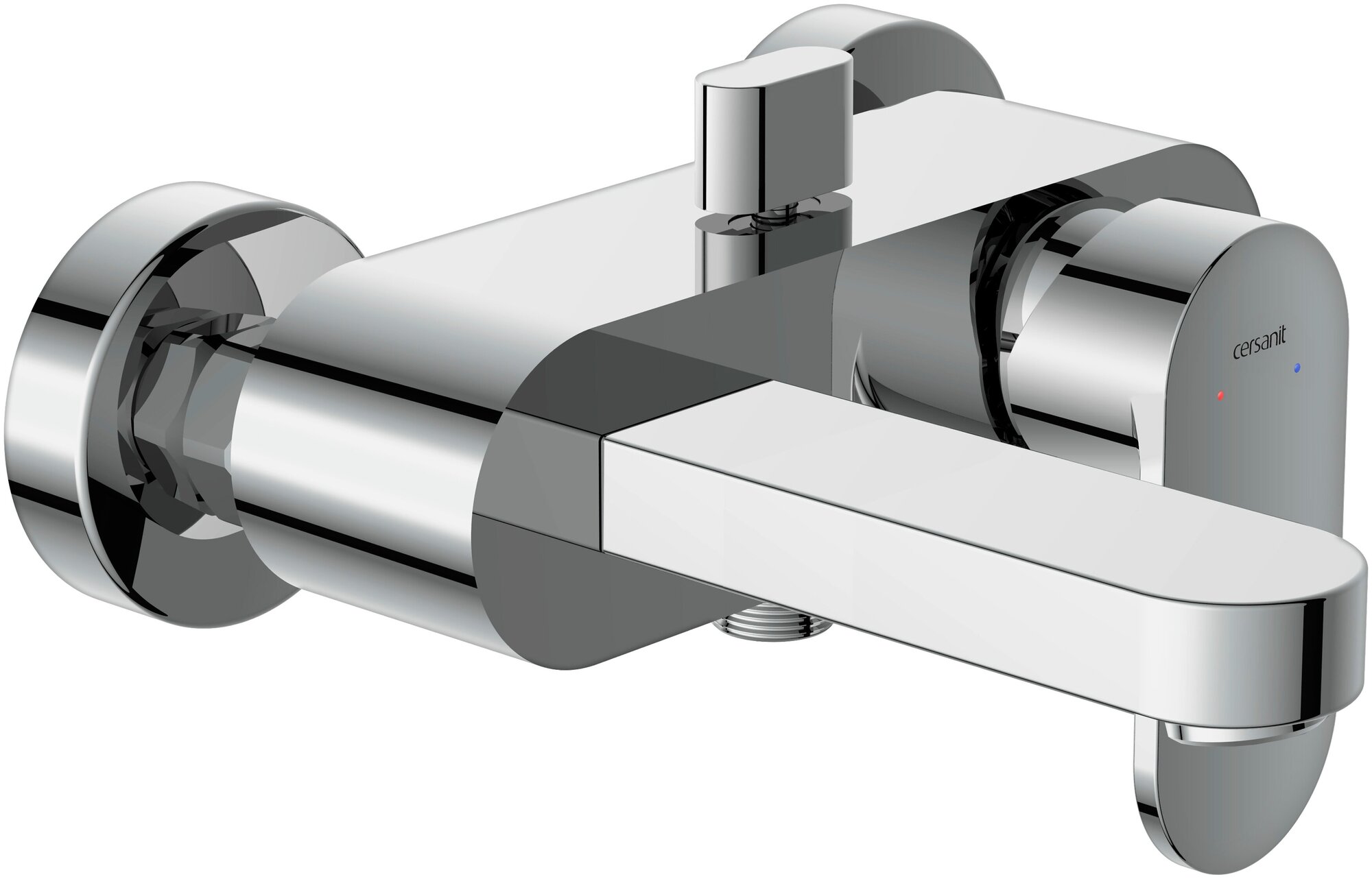 Смеситель для ванны и душа Cersanit ELIO 63045 с коротким изливом однорычажный без лейки хром/глянец