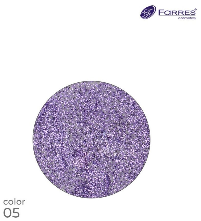 FARRES Подводка для глаз цветная с блестками 8011 тон 05 фиолетовый