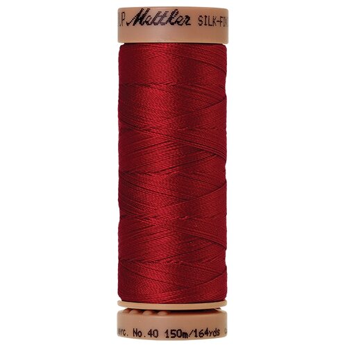 Нить для машинного квилтинга SILK-FINISH COTTON 40, 150м 100% хлопок 0504 Country Red ( 9136-0504 )