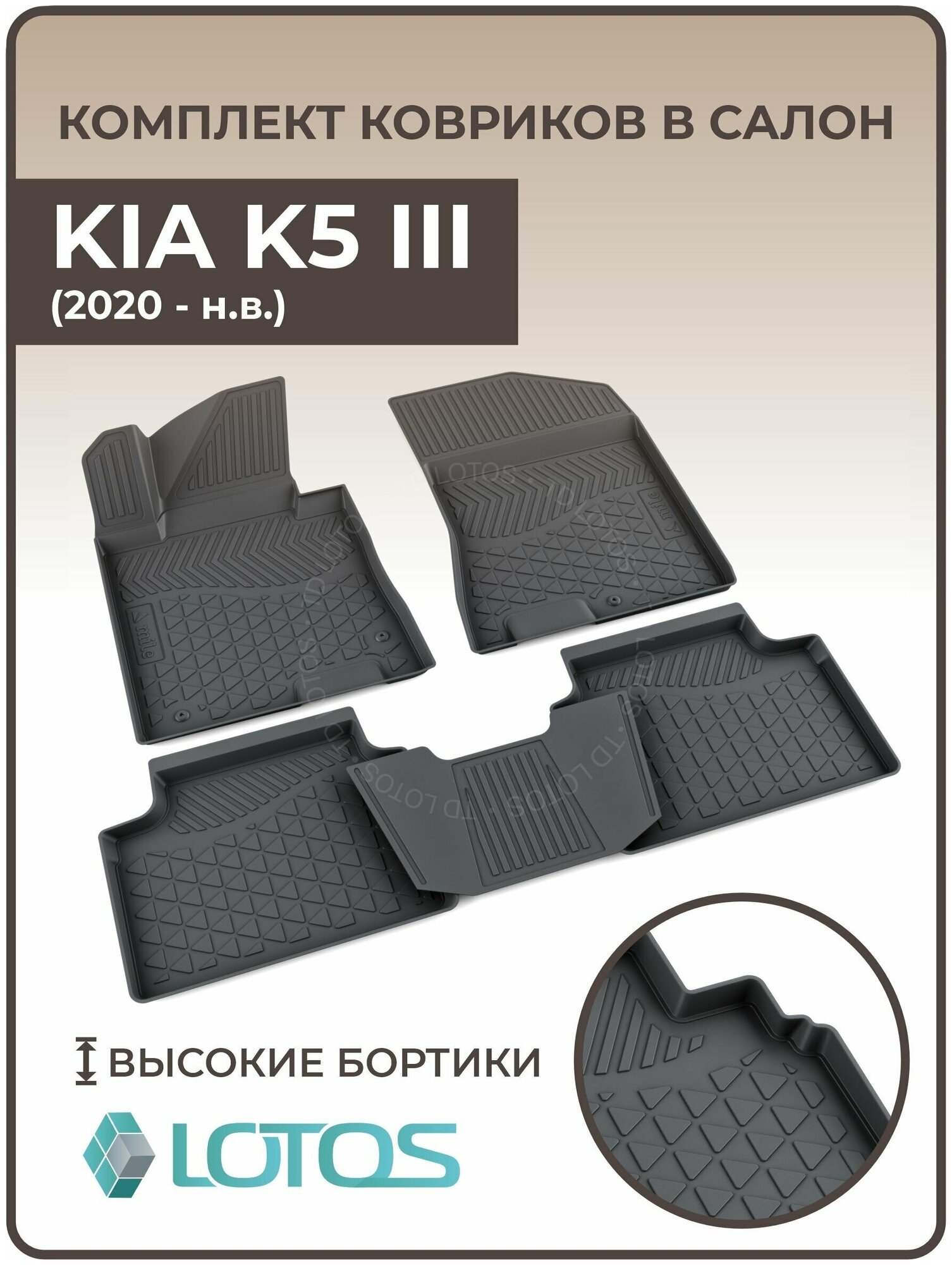Коврики в салон KIA K5 III (2020-н. в.) / Ковры салона Киа К5