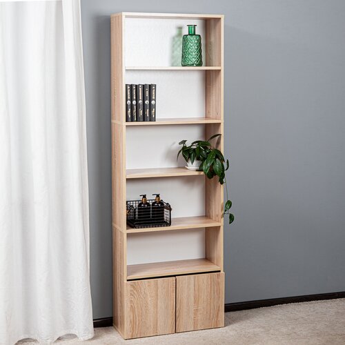 Стеллаж Hardy Лайт2 с дверками Дуб Сонома