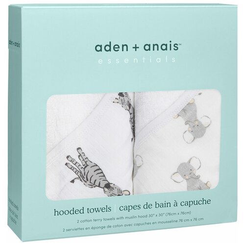 фото Набор из 2х полотенце с уголком 76x76 см. aden+anais серия safari babes aden + anais