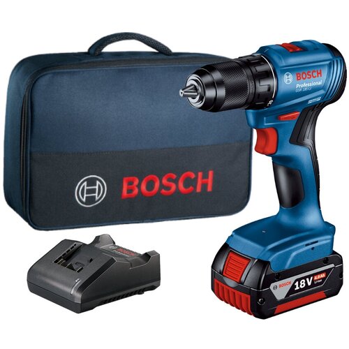 Аккумуляторная дрель-шуруповерт Bosch GSR 185-LI 06019K3005 1900 обмин с АКБ 4 Ач и ЗУ в сумке 26904₽
