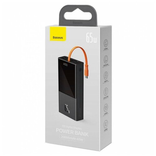 Powerbank Baseus Elf Digital Display 20000mAh 2USBUSB-C 65W PPJL000001 черный 638300₽