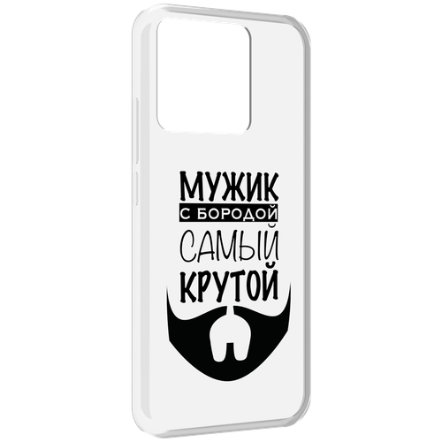 Чехол MyPads крутой-мужик-с-бородой мужской для Xiaomi Redmi 10A задняя-панель-накладка-бампер