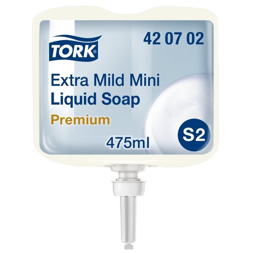 Картридж с жидким мылом одноразовый TORK (Система S2) Premium, 0,475 л, 421502, 420502