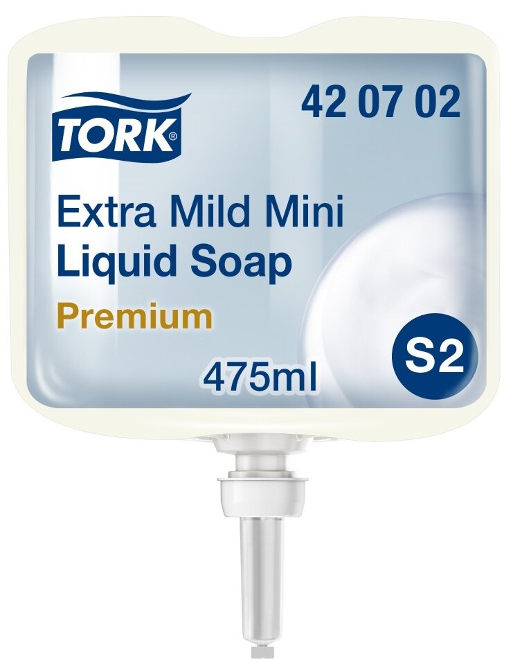 Картридж с жидким мылом одноразовый TORK (Система S2) Premium, 0,475 л, 420502