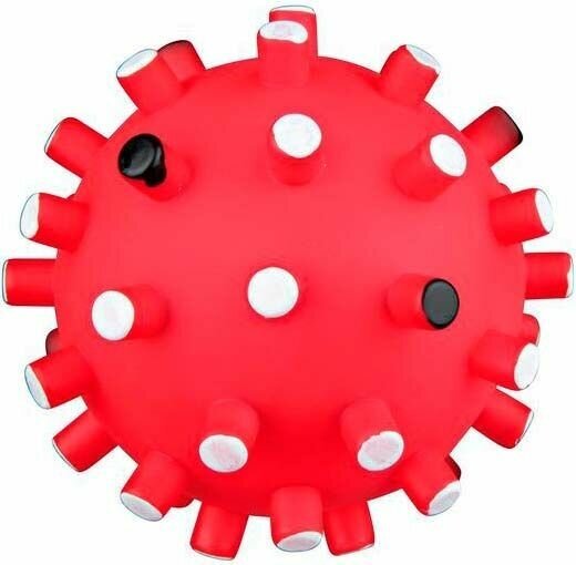 Мячик для собак TRIXIE Мяч игольчатый с пищалкой (3428), red, 1шт. - фотография № 8