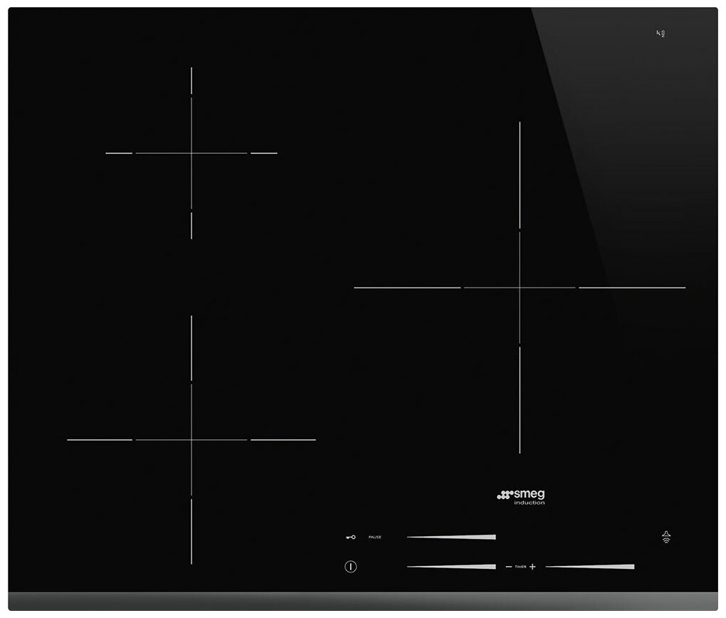 Индукционная варочная панель Smeg SI7633B, черный