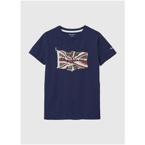 футболка для мальчиков, Pepe Jeans London, модель: PB503492, цвет: белый, размер: 16