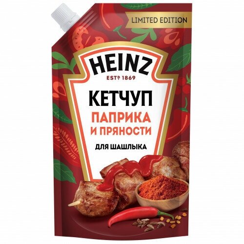 Кетчуп Heinz Паприка и Пряности для Шашлыка, 320 г - фото №1